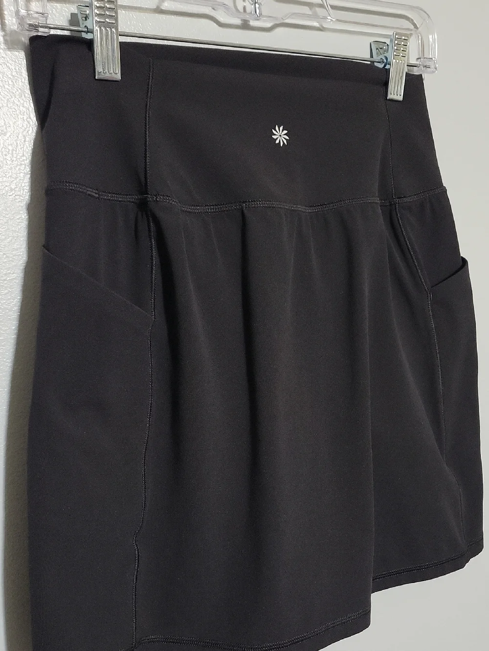 Athleta Womens Salutation Stash High Rise Black Skort Tennis Golf Atheisure S XS - Picture 4 of 9